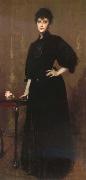 William Merritt Chase The woman wear the black Sweden oil painting artist